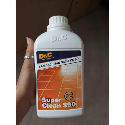 Chai Tẩy sàn xi măng, sàn gạch, thiết bị vệ sinh , tẩy rêu mốc Super Clean S90 - Hàng chính hãng Dr.C