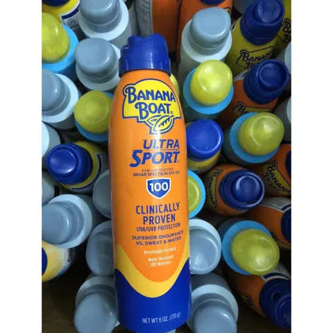 [HÀNG MỸ] Chai Xịt Chống Nắng Banana Boat Sport Ultra Sunscreen Spray SPF 100 (170g / 6 OZ)