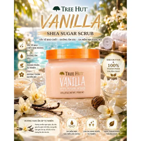 Tẩy Da Chết Cơ Thể Tree Hut Shea Sugar Scrub (510g) - Dưỡng Ẩm Sâu & Mềm Mịn Rạng Rỡ 838988