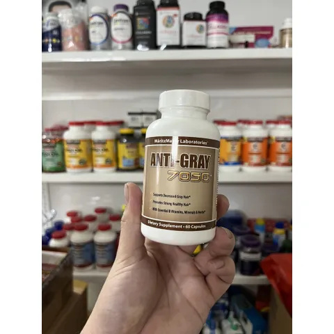 Viên uống hỗ trợ giảm tóc bạc sớm Anti Gray 7050 của Mỹ (Cam kết hàng chuẩn USA) 838993