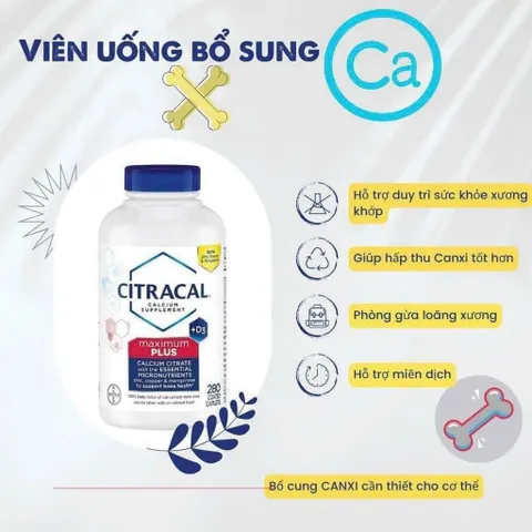 Viên uống bổ sung canxi hữu cơ CITRACAL Maximum Calcium citrate 280 viên HÀNG MỸ 838992