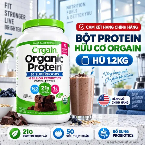 BỘT PROTEIN HỮU CƠ ORGAIN MỸ (920G - 1200G - 1240G) – DINH DƯỠNG THUẦN KHIẾT