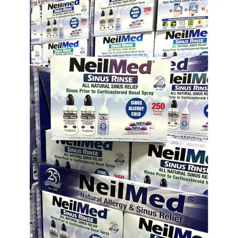 Combo Bình Xịt Rửa Mũi NeilMed Smile (250 gói muối người lớn). 839014