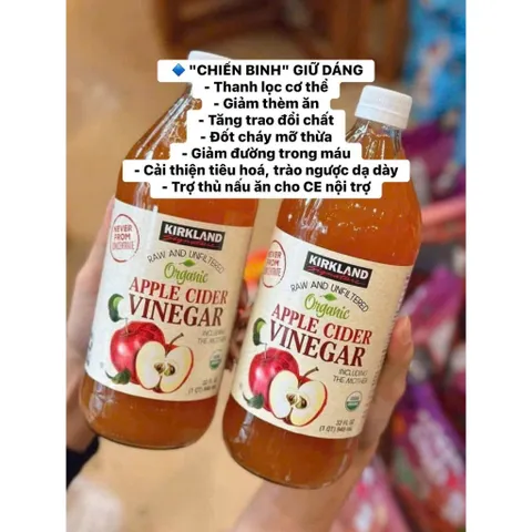 1 chai Giấm táo hữu cơ Kirkland Signature Organic Apple Cider Vinegar