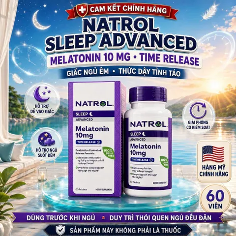 Viên uống Natrol Melatonin 60 viên 10mg của Mỹ 839043