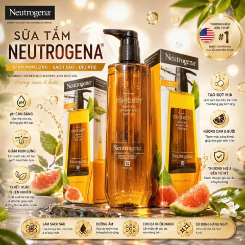 Sữa Tắm Neutrogena giảm mụn lưng 1182ml chính hãng của Mỹ