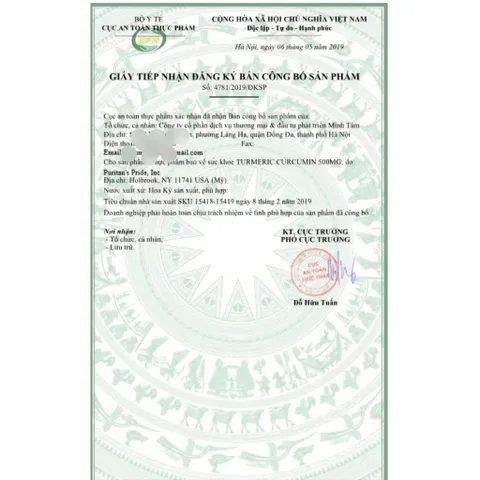 Viên Nghệ Vàng Puritan's Pride Turmeric Curcumin 1000mg 120 viên