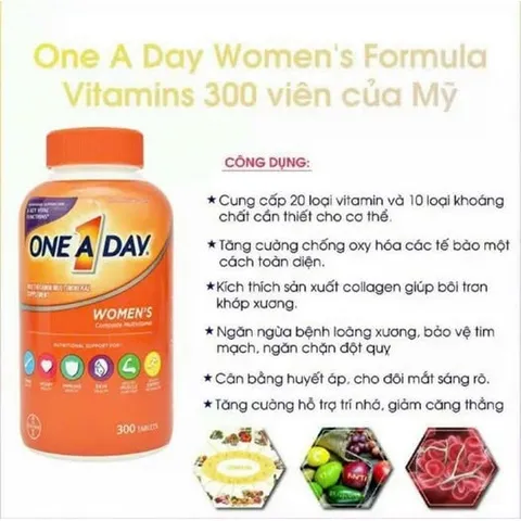 CAM KẾT Chính hãng Mỹ Viên One A Day Men'S, Women. Nam , Nữ Multivitamin Health Formula, 300 Viên dưới 50 tuổi