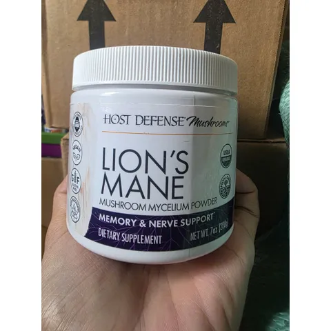 [HÀNG CHÍNH HÃNG MỸ] Bột Nấm Đầu Khỉ Hữu Cơ Host Defense Lion's Mane (Hũ 200g - 7 OZ) DATE XA