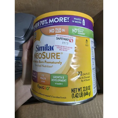 Sữa Similac Neosure 646g (0-12 tháng) – Dinh dưỡng vượt trội cho bé sinh non- Hàng mỹ