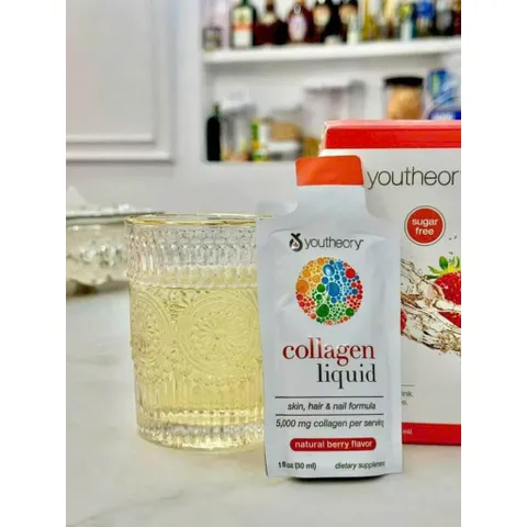 COLLAGEN NƯỚC YOUTHEORY COLLAGEN LIQUID 5000MG HỘP 30 GÓI VỊ DÂU RỪNG BERRY – CHUẨN NỘI ĐỊA MỸ