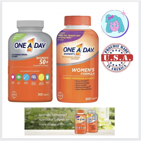 Vitamin tổng hợp One A Day Nữ 50+ 300Viên Của Mỹ (Cam kết hàng chuẩn USA)