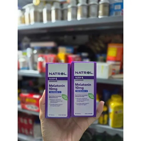 Viên uống Melatonin Natrol 10mg hỗ trợ giấc ngủ ngon, ngủ sâu giấc hơn, giảm tình trạng mất, mệt mỏi ngủ 60 viên