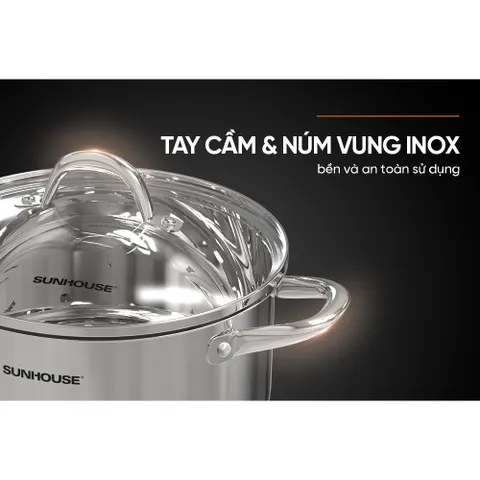 Nồi Inox 3 đáy 30cm SUNHOUSE SHG301-30