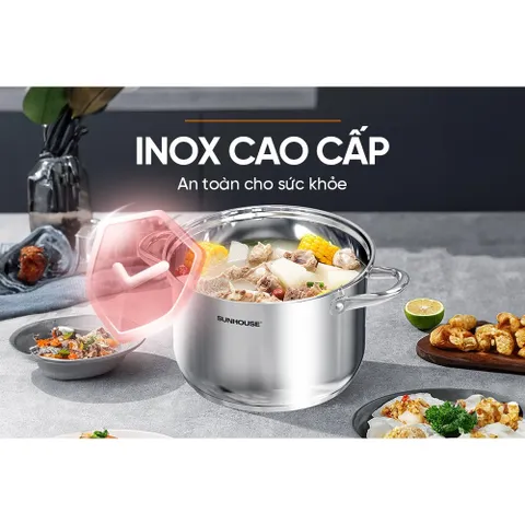 Nồi Inox 3 đáy 30cm SUNHOUSE SHG301-30