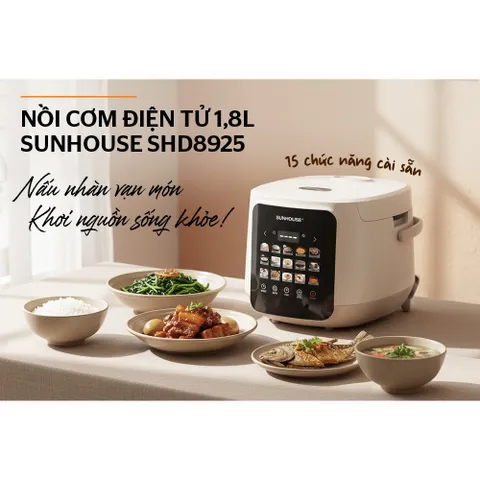 Nồi cơm điện tử 1.8L SUNHOUSE SHD8925