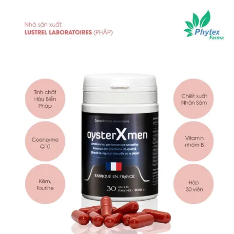 [CHÍNH HÃNG] Viên Uống OysterXmen Pháp (Hộp 30 Viên)