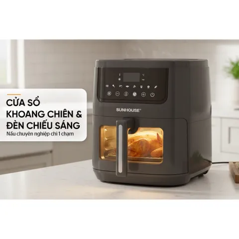 Nồi chiên không dầu cảm ứng 6.5L SUNHOUSE SHD4080