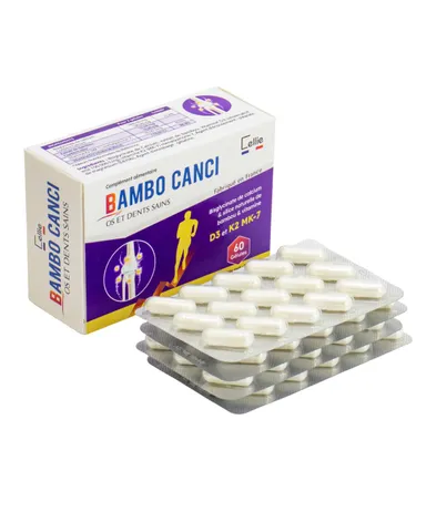[CHÍNH HÃNG] Viên Uống Bổ Sung Canxi Hữu Cơ BAMBO CANCI Pháp – Giúp Xương Răng Chắc Khỏe, Giảm Loãng Xương (Hộp 60 viên)