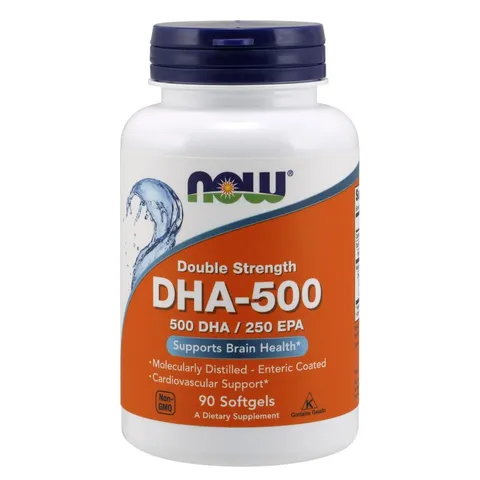 Viên uống NOW Double Strength, DHA-500 Fish Oil 90 viên 839322