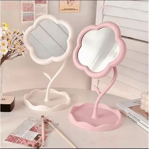Gương trang điểm để bàn bông hoa xoay 360 độ, có thể tháo rời