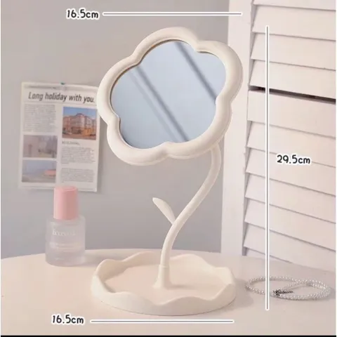 Gương trang điểm để bàn bông hoa xoay 360 độ, có thể tháo rời