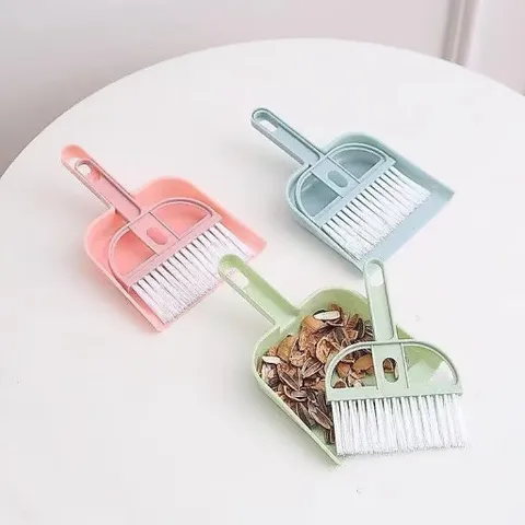 Bộ chổi và xẻng bụi, chổi mini để bàn, bàn chải vệ sinh cho thú cưng hamster, bàn chải bàn phím gia đình,