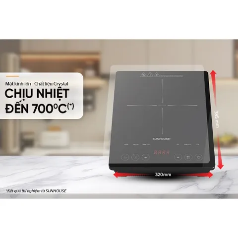 Bếp từ đơn cảm ứng inverter 3000W SUNHOUSE SHD6896 - Bảo hành 12 tháng