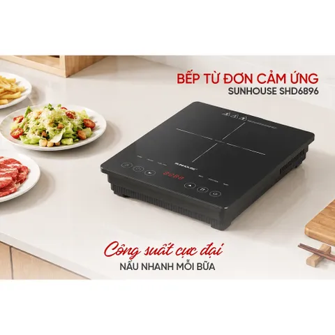 Bếp từ đơn cảm ứng inverter 3000W SUNHOUSE SHD6896 - Bảo hành 12 tháng