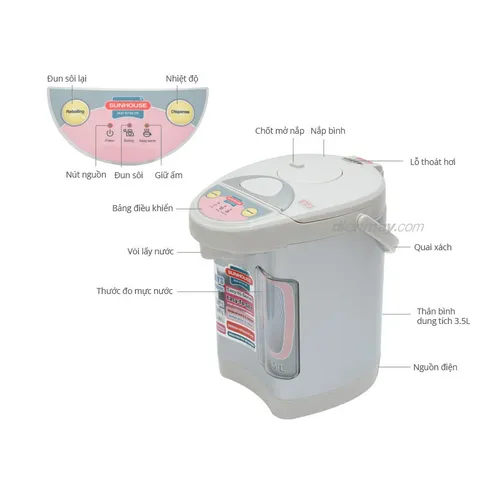 Bình thủy điện 3.5L SUNHOUSE SH1535 - Bảo hành 12 tháng