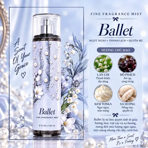 Xịt Thơm Toàn Thân Bodymist Ballet 236ml nhẹ nhàng thanh tao