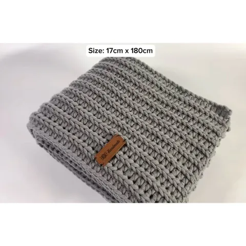 Khăn len Handmade hoạ tiết giả đan màu trơn ❄️