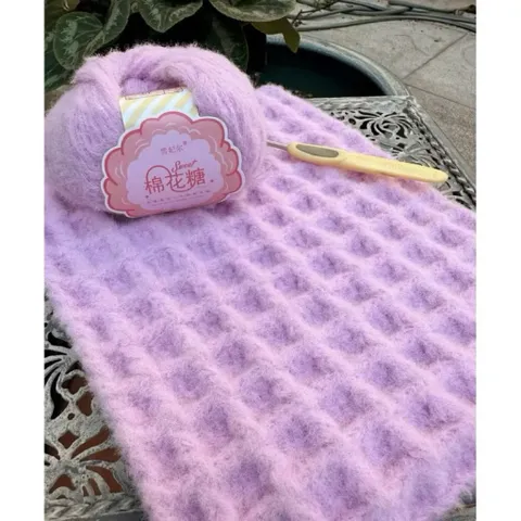 Khăn len waffle Handmade, siêu ấm