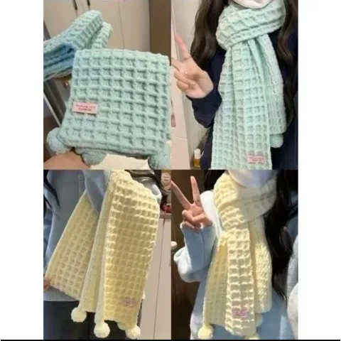 Khăn len waffle Handmade, siêu ấm