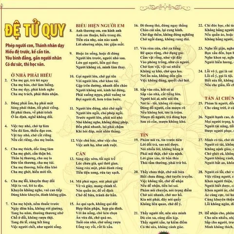 TRANH ĐỆ TỬ QUY - PHÉP TẮC CỦA CON CON NGƯỜI - RẤT HAY KHỔ A3  - 30CM X 42CM GIẤY CỨNG CỰC ĐẸP