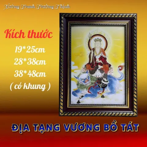Khung Tranh ĐỊA TẠNG VƯƠNG BỒ TÁT - có khung  có hoả tốc 3 CỠ