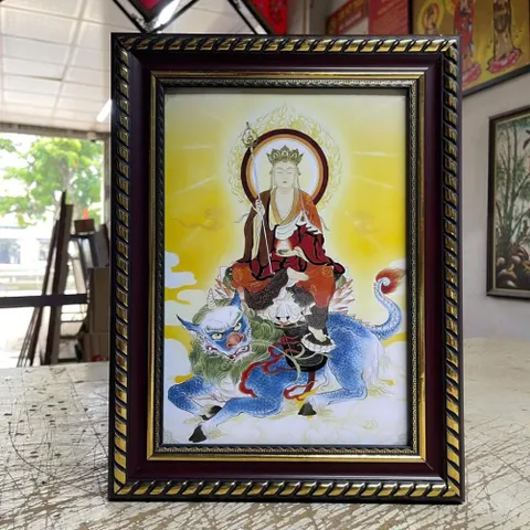 Khung Tranh ĐỊA TẠNG VƯƠNG BỒ TÁT - có khung  có hoả tốc 3 CỠ
