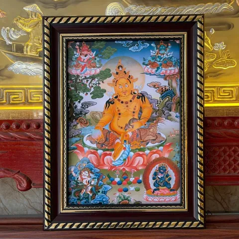 Khung Tranh MẬT TÔNG JAMBALA -có khung (KT 19*25cm,28*38cm,38*48cm)  có hoả tốc 3 CỠ