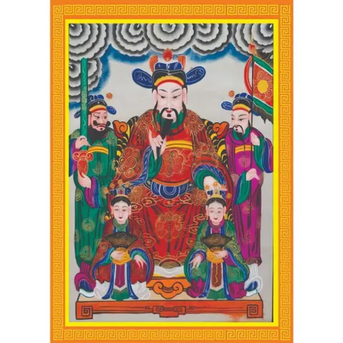 Khung Tranh thờ TỨ PHỦ - có khung  có hoả tốc 3 CỠ