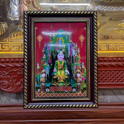 Khung Tranh CHÚA SƠN TRANG - Tứ phủ ( có khung ) KT 19*25cm, 28*38cm, 38*48cm  có hoả tốc 3 CỠ