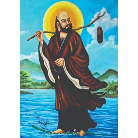 Khung Tranh ĐẠT MA SƯ TỔ - có khung  có hoả tốc 3 CỠ