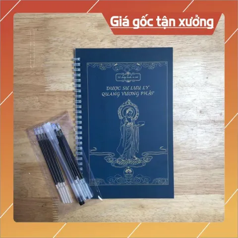Combo 4 sổ chép kinh in mờ ( Đại Bi - Sám Hối - Dược Sư - Cầu An )  CÓ HOẢ TỐC