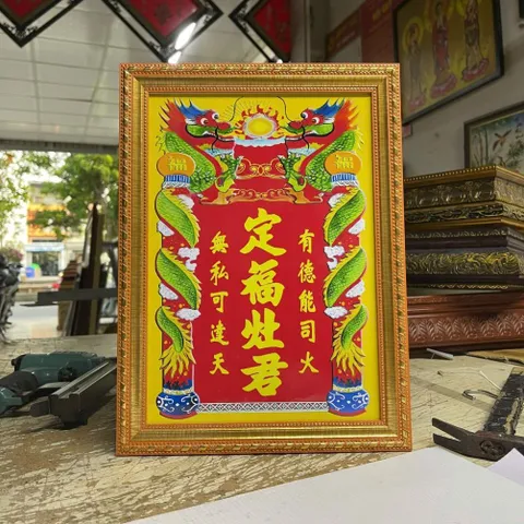 Khung BÀI VỊ ÔNG TÁO - có khung  có hoả tốc 3 CỠ
