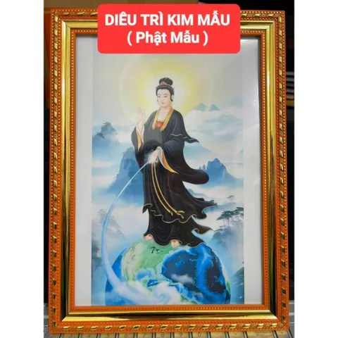 Khung  Tranh DIÊU TRÌ - PHẬT MẪU treo tường hoặc thờ cúng