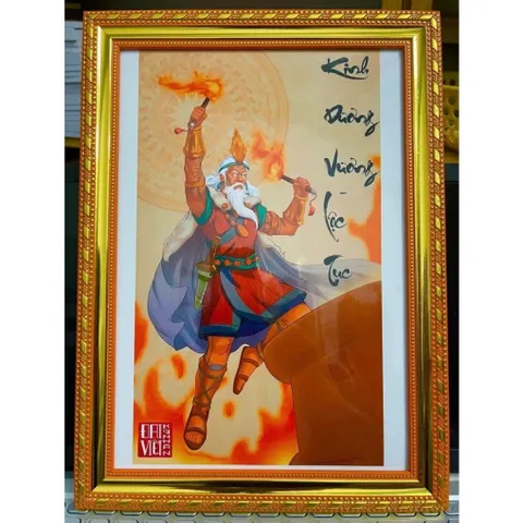 Khung  Tranh KINH DƯƠNG VƯƠNG treo tường hoặc thờ cúng