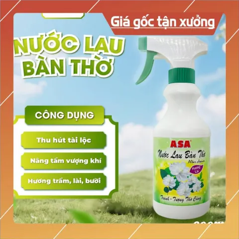 Nước lau bàn thờ ASA làm sạch bàn thờ, khử mùi hôi Hương Trầm/Lài - 300ml