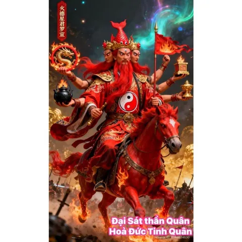 Khung  Tranh HỎA ĐỨC TINH QUÂN treo tường hoặc thờ cúng