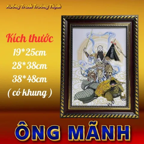 Khung Tranh ÔNG MÃNH - Có khung  có hoả tốc 3 CỠ