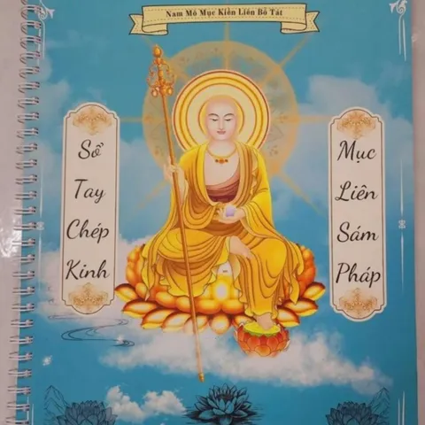 Vở chép kinh chữ mờ MỤC LIÊN SÁM PHÁP khổ a4 tặng viết