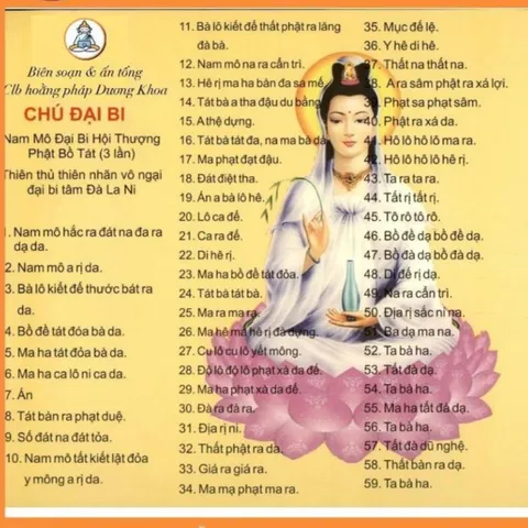 TO001 -  Tờ Kinh Chú Đại Bi 2 Mặt nhiều cỡ ép Plastics A4, A3  2 SIZE A4 VÀ A3 ÉP PLASTICS